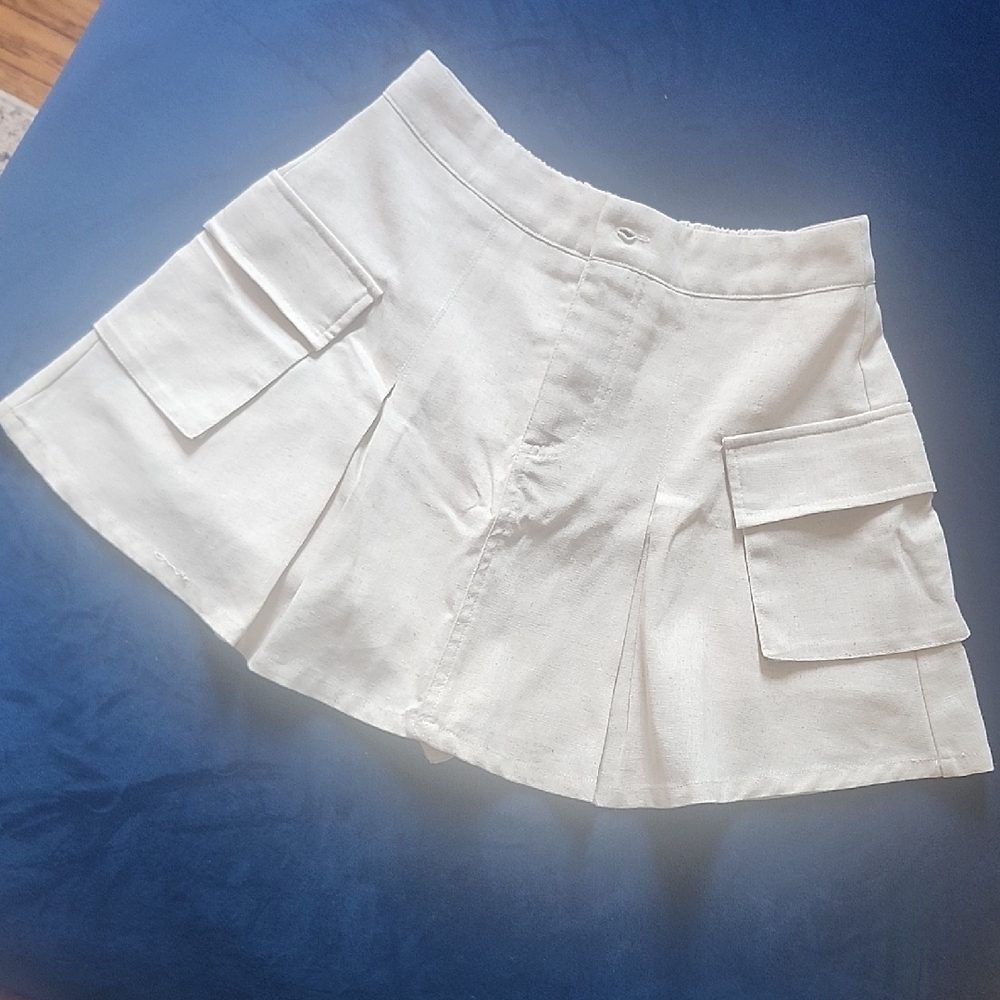 Mustard Seed Cream Skort with Pockets